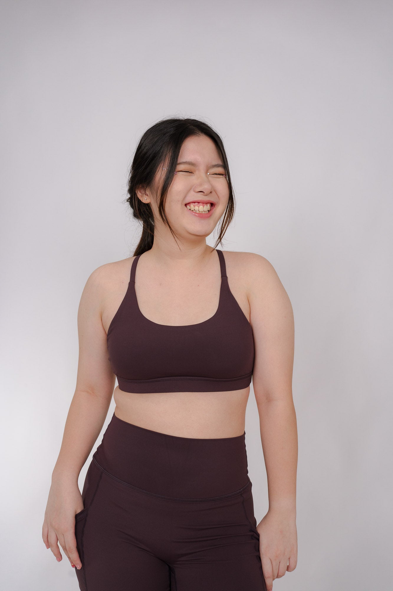 Agility Mesh II Bra in Wine
