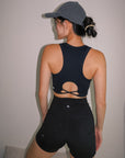 Cropped Bra Top in Black