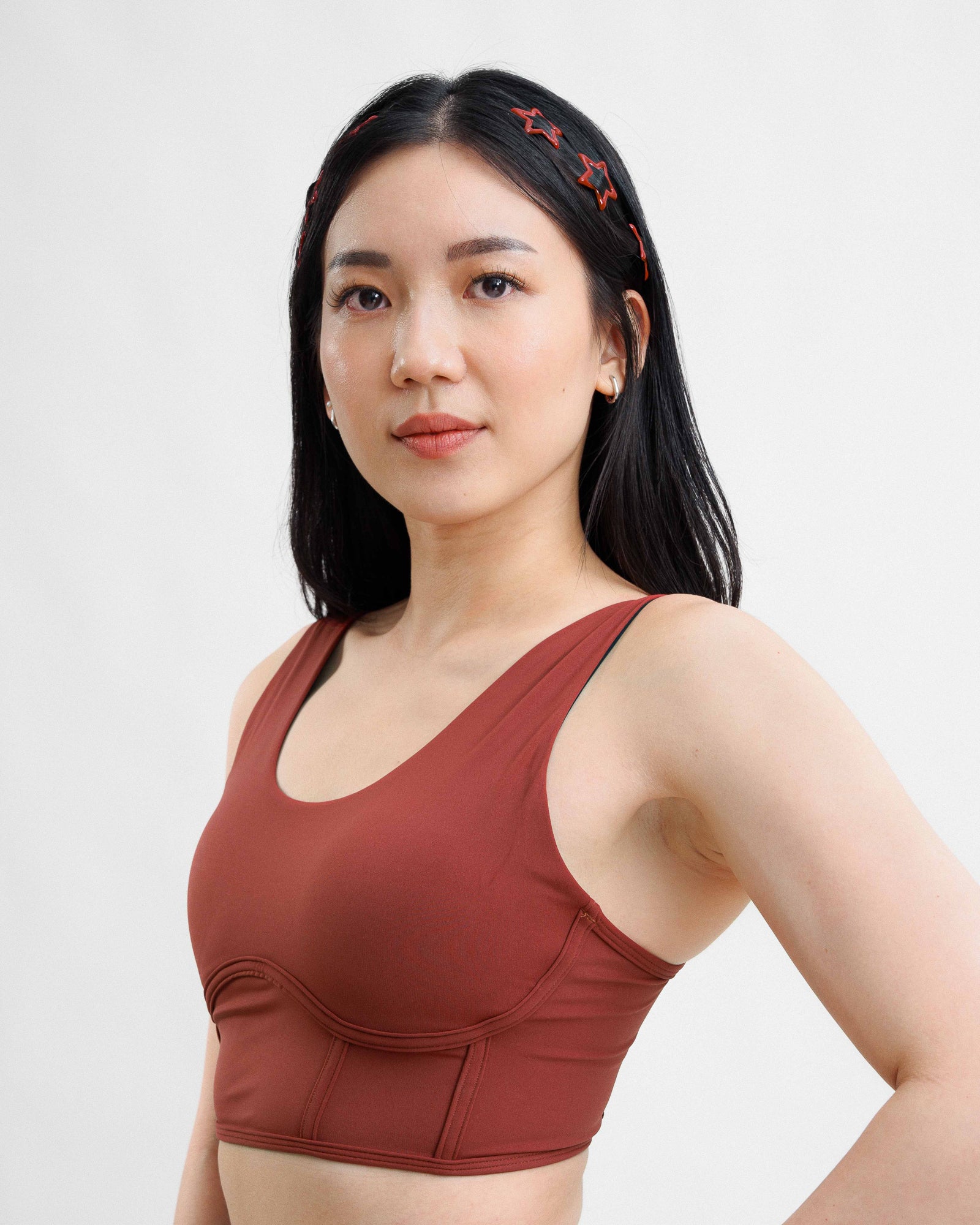 Prosperity Corset Midline Bra in Red