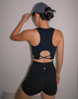 Cropped Bra Top in Black