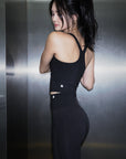 High Rise Flared Pants in Black