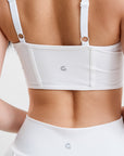 Pure Harmony Corset Midline Bra in White