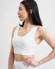 Pure Harmony Corset Midline Bra in White
