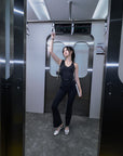High Rise Flared Pants in Black