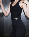 Y-Back Tank Top in Black