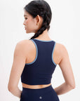 Movement Midline Bra in Dark Navy