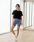 Everyday Cropped Tee in Jet Black