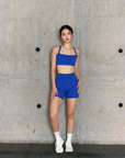 Gym Scrunch Shorts in Cobalt Blue