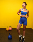 Gym Scrunch Shorts in Cobalt Blue