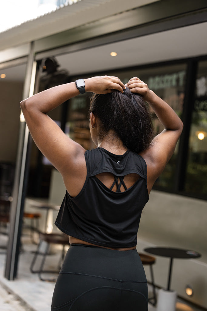 Tenacity Tank Top in Jet Black