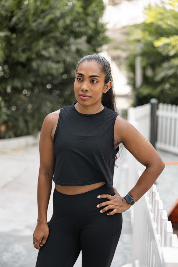 Tenacity Tank Top in Jet Black