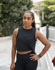Tenacity Tank Top in Jet Black