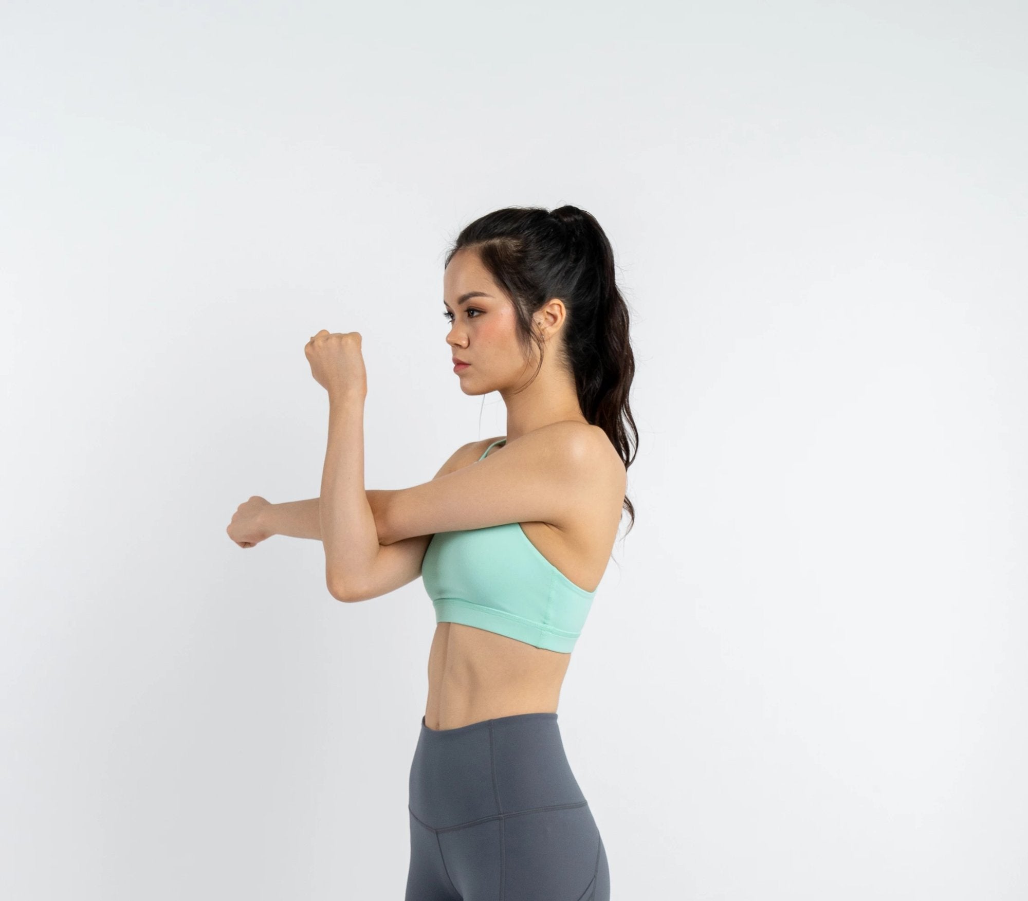 Gym Squad Active Agility Mesh Bra in Mint