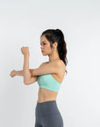 Gym Squad Active Agility Mesh Bra in Mint
