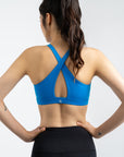 Power Up X-back Bra in Sonic Blue