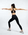 Gym Squad Active Power Up X-Back Bra in Jet Black