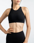 Gym Squad Active Power Up X-Back Bra in Jet Black