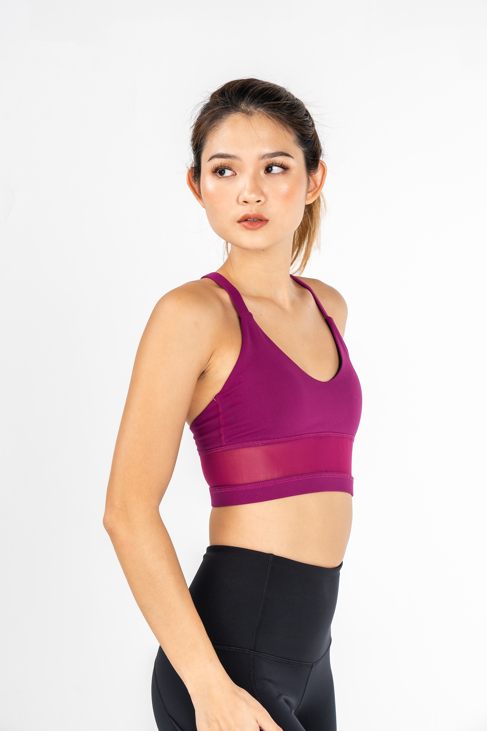 Andrea Midline Bra in Berry
