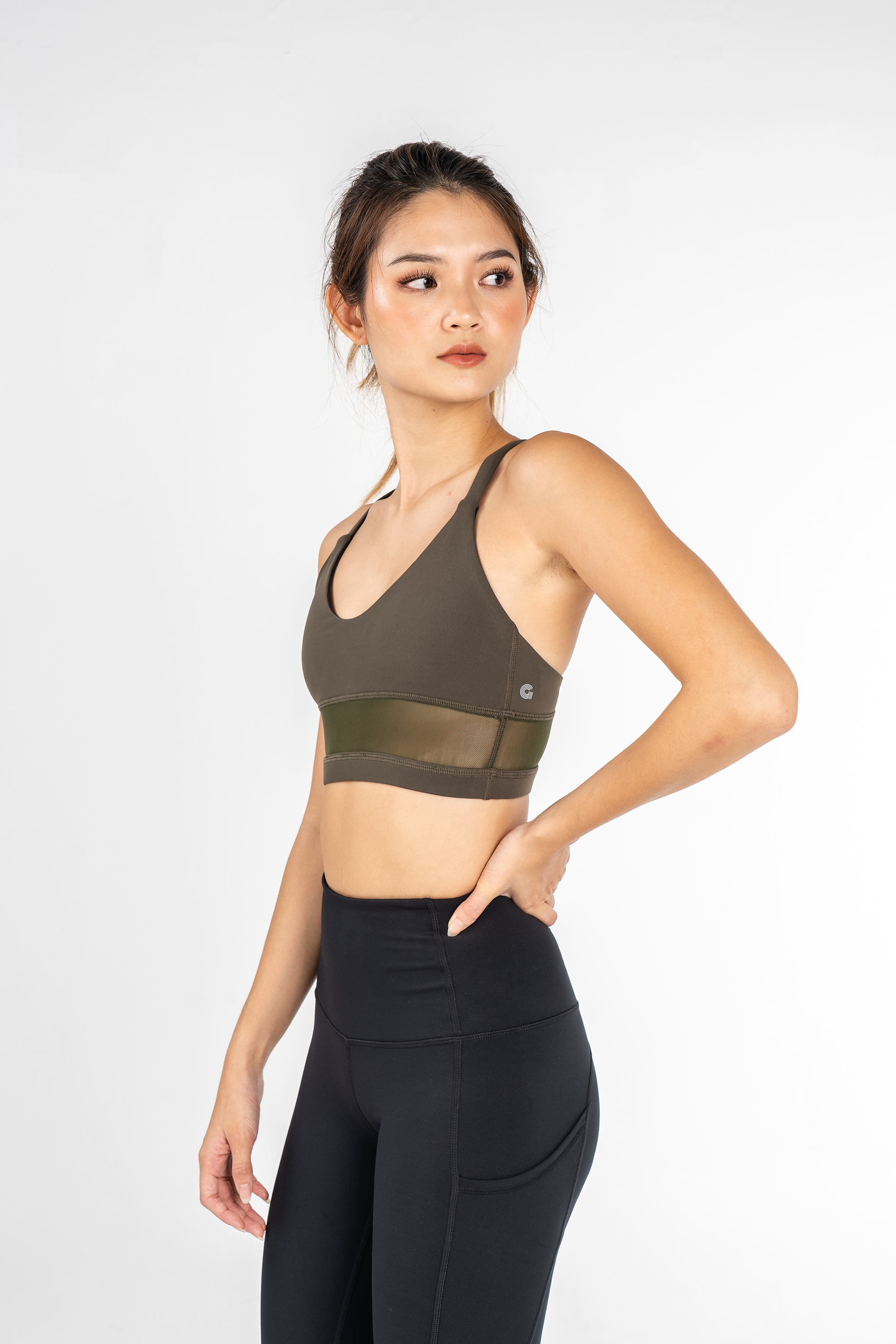 Andrea Midline Bra in Army Green