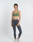 Gym Squad Active Agility Mesh Bra in Olive
