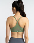 Gym Squad Active Agility Mesh Bra in Olive