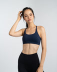 Gym Squad Active Agility Mesh Bra in Navy