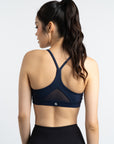 Gym Squad Active Agility Mesh Bra in Navy